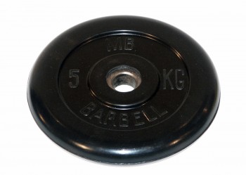 диск MB Barbell обрезиненный черный 5кг