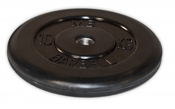 диск MB Barbell обрезиненный черный 10кг