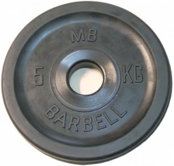 диск MB Barbell Евро-Классик обрезиненный черный 5кг