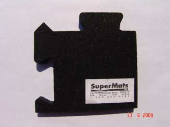 напольное покрытие для тренажерного зала черное 9 мм SuperMats SuperLock Black
