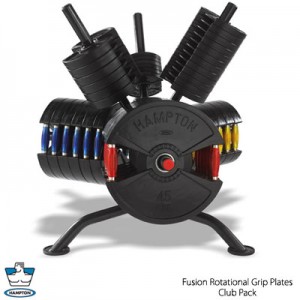 Клубный набор Hampton Fusion из 42 дисков с цветными ручками и вращающейся стойки