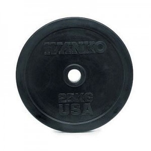 диск Ivanko rubo 20кг обрезиненный черный